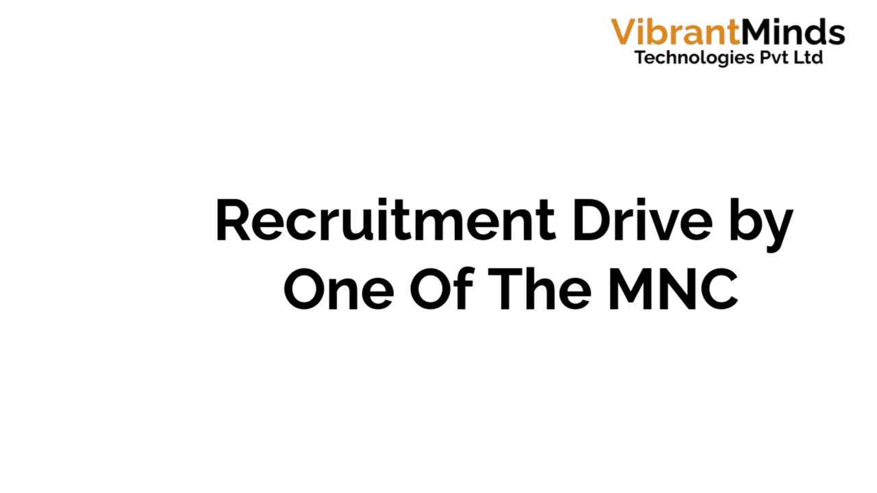 You are currently viewing Recruitment Drive for One Of The MNC